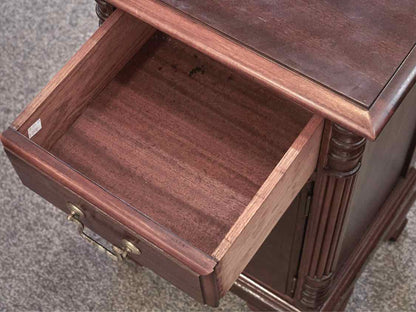 One Drawer Mahogany Nightstand
