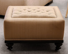 Custom Upholstered Tufted Ottoman