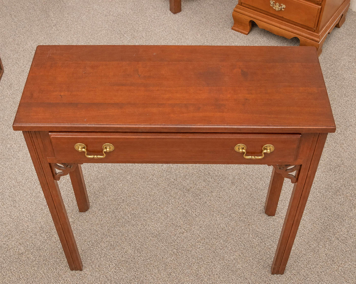 Ethan Allen Mahogany Chippendale Style Console (1) Drawer