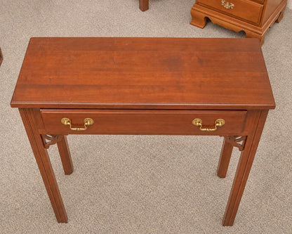 Ethan Allen Mahogany Chippendale Style Console (1) Drawer