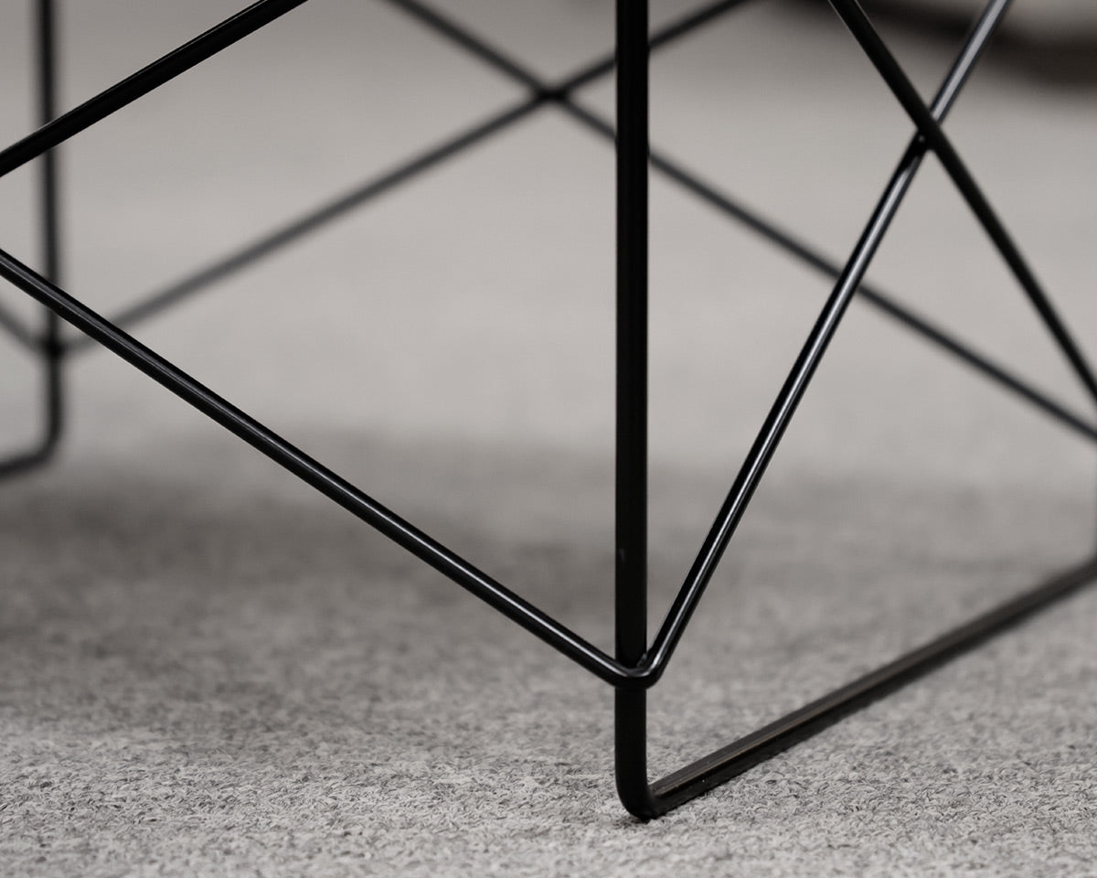 Eames Wood Top Metal Base Side Table