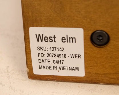 West Elm Mid-Century Modern Mirror with Coat Hooks in Acorn Finish