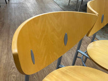 Pair of Ligne Roset Contemporary Oak and Grey Lacquer Chairs