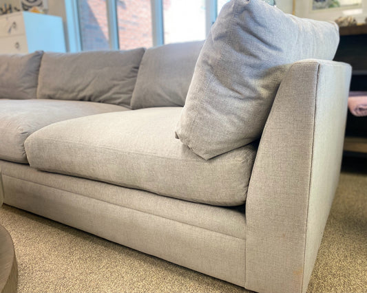 Arhaus Pavo 2-Piece Corner Sectional in Light Grey