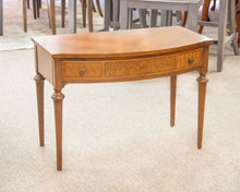 Pooley Furniture Company Upscale 1920's "Radio Desk" In Inlaid Burl Wood Finish