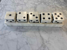 Set of 5 Oversized Dice in Tiled Tray