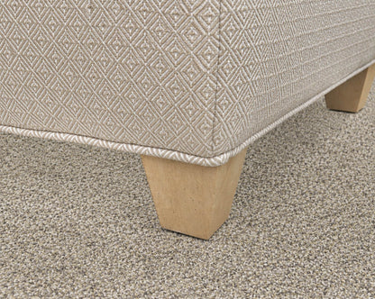 Rowe (2) Armchairs & Ottomon Set in Modern Beige and White