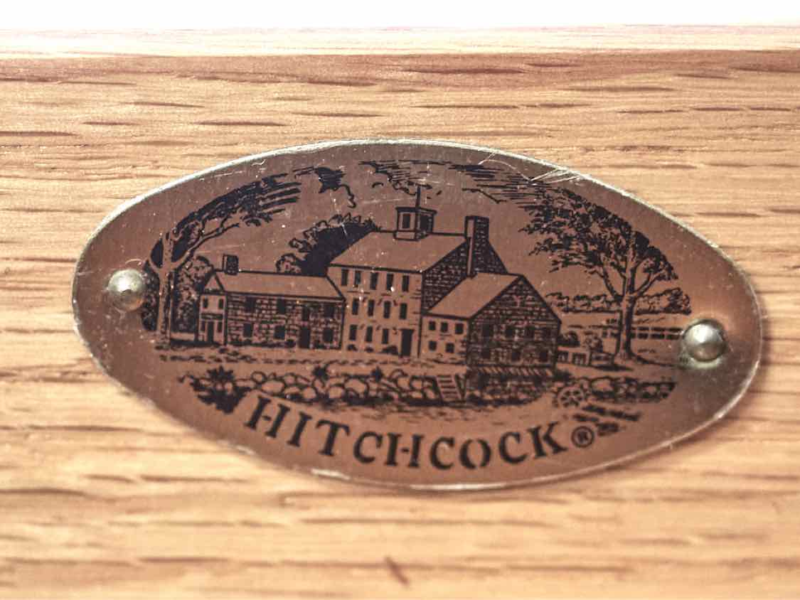 Hitchcock Cherry Console with 1 Drawer & Brass Gallery