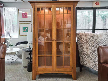 Ethan Allen 'American Inpressions' Mission Style Cherry Display Cabinet
