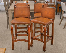 Set of Four Vintage Spanish Colonial Bar Stools