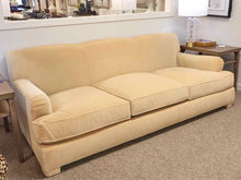 Aerin Butter Scotch Velvet 3 Cushions Sofa with 2 Toss Pillows