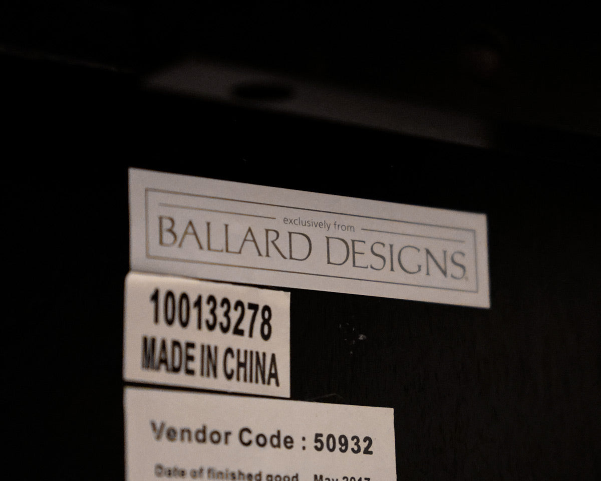 Ballard Design Black Bookcase Console