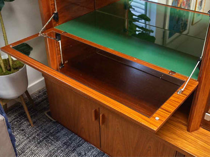 Rosewood  Display Cabinet/Wall Unit with Lighted Interior  Made in Germany