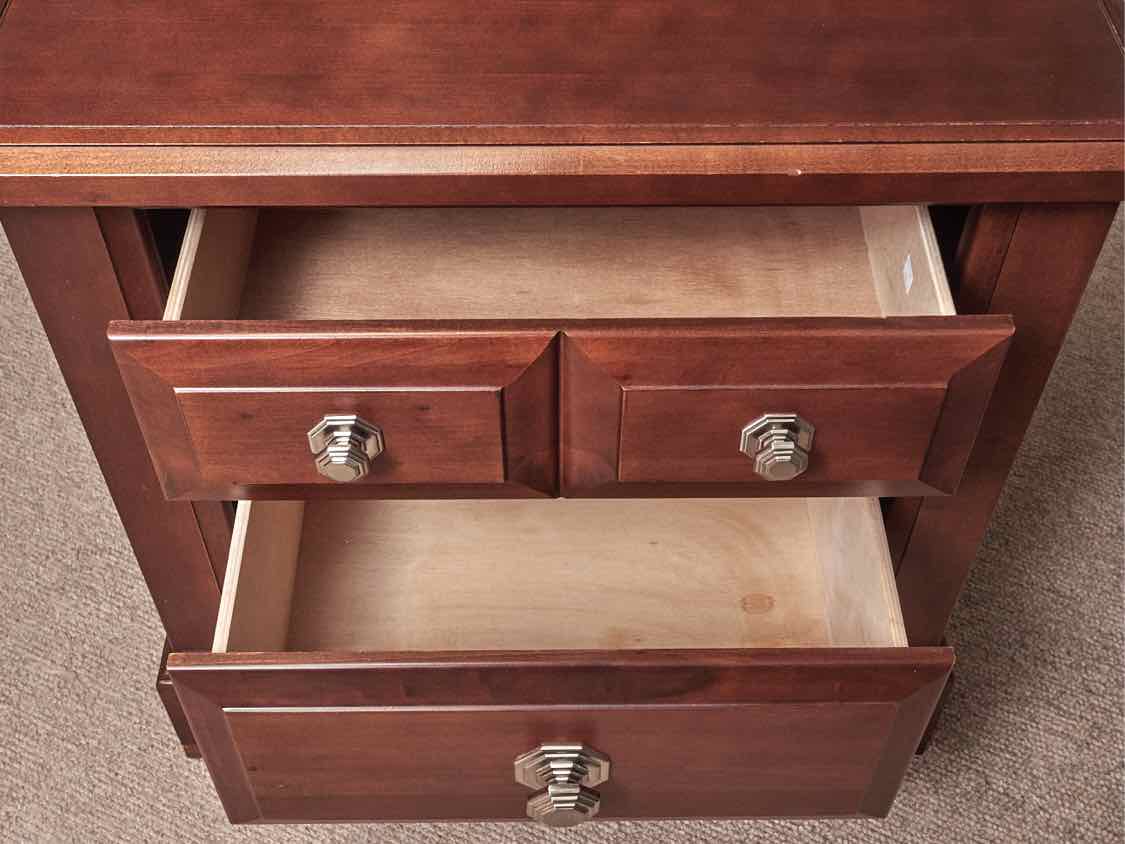 Pair Of Vaughan Bassett Cherry Finish 2 Drawer Nightstands