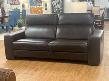Dark Brown Leather Power Reclining Sofa