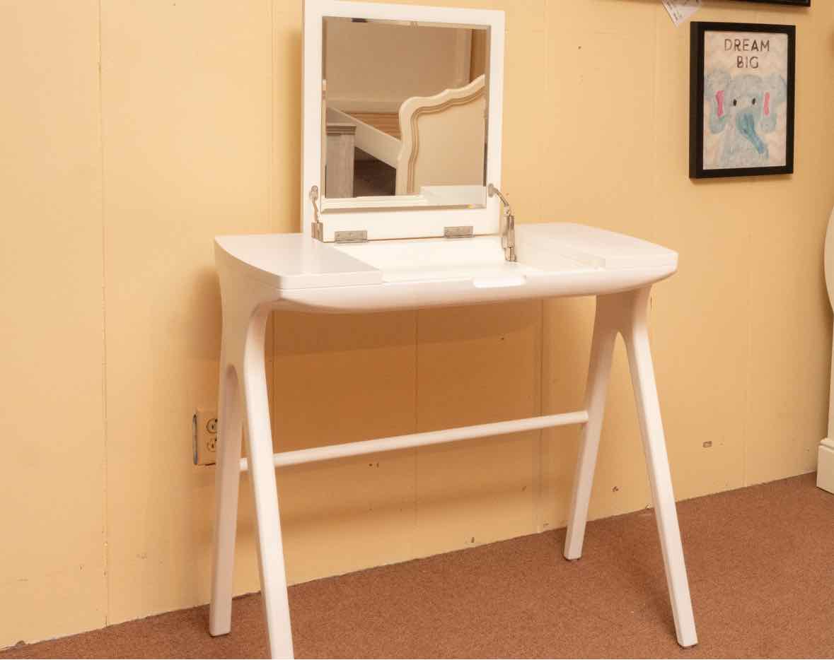 Crate & Barrel  "Paris' Flip Top Mirror & Storage Desk /Vanity