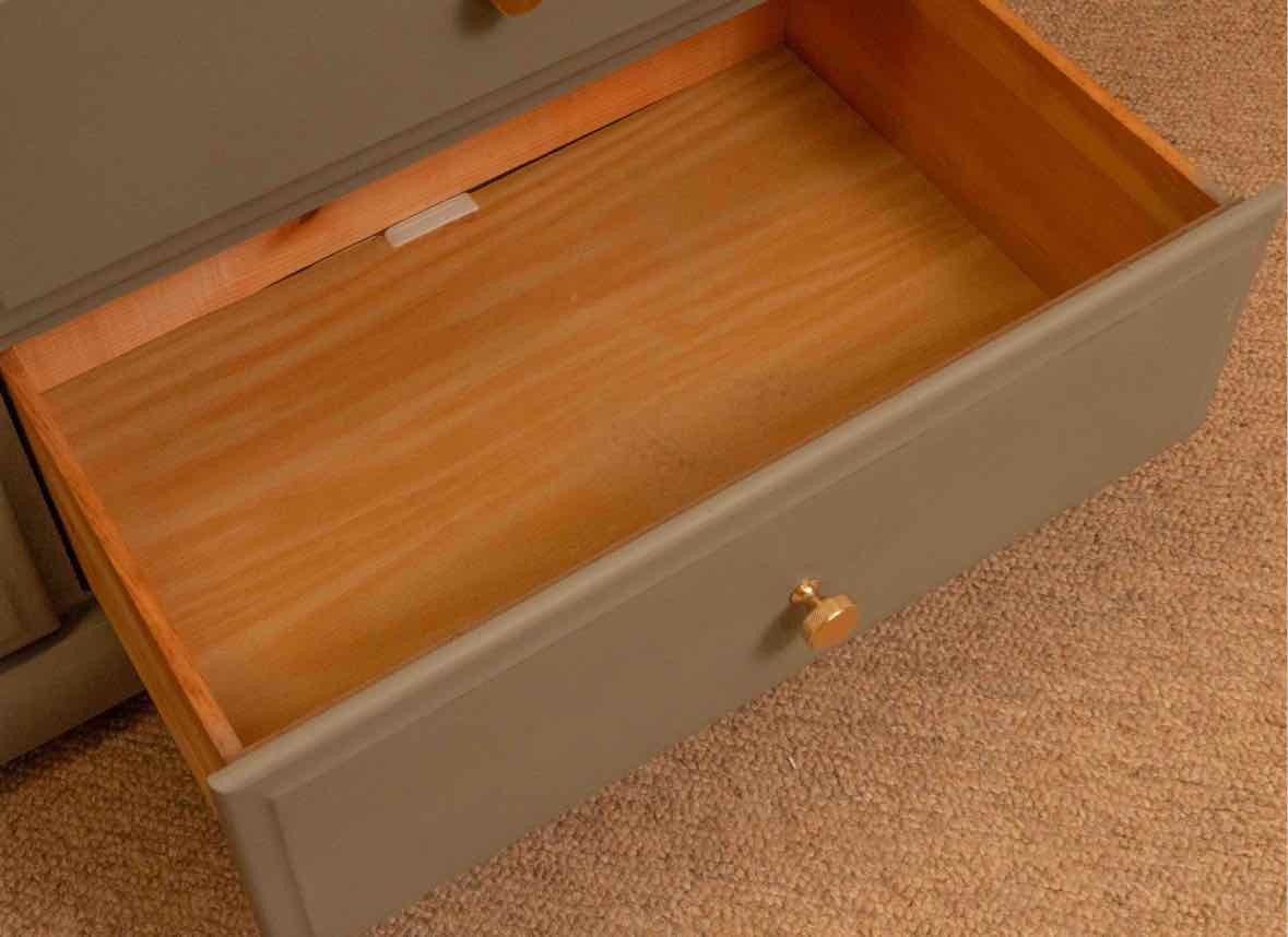 Eucalyptus Green Finish 10 Drawer Dresser with Brass Knobs