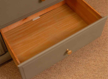 Eucalyptus Green Finish 10 Drawer Dresser with Brass Knobs