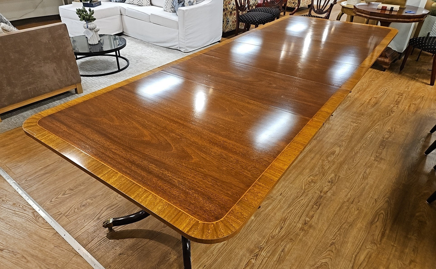 Baker Inlaid Mahogany Dining Table