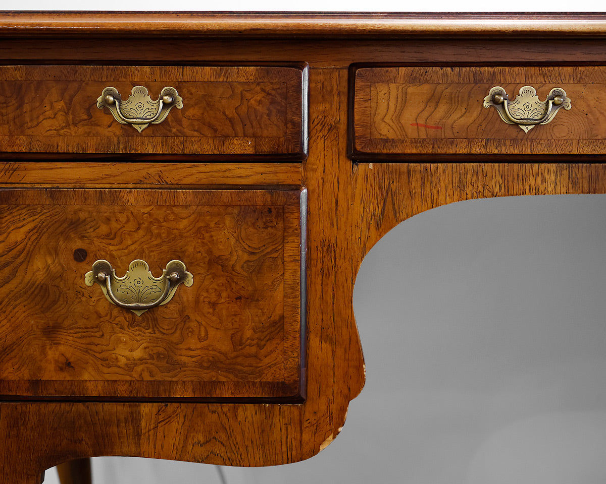 Hekman Burled Walnut Desk