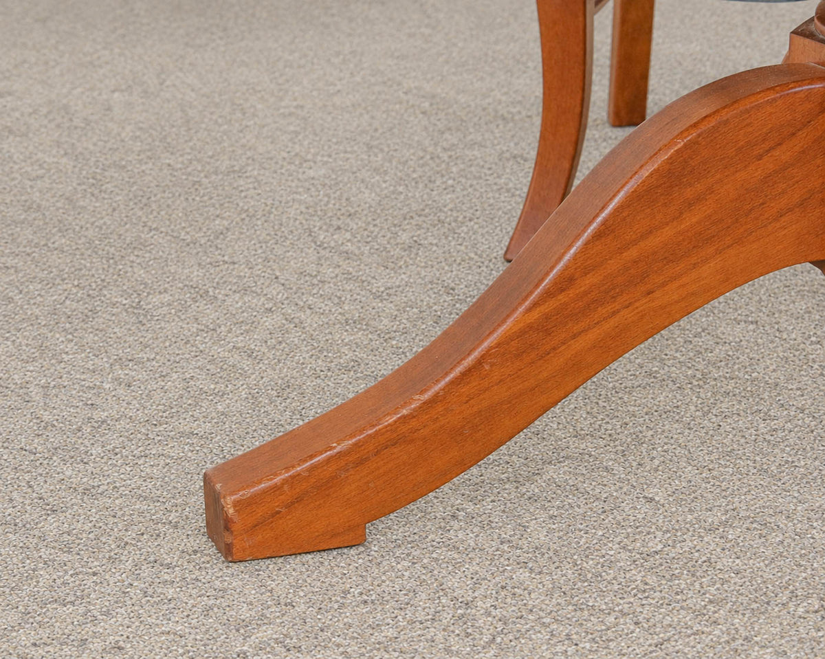 Saloom Pedestal Dining Table and (4) Chair Set in Solid Wood Cherry