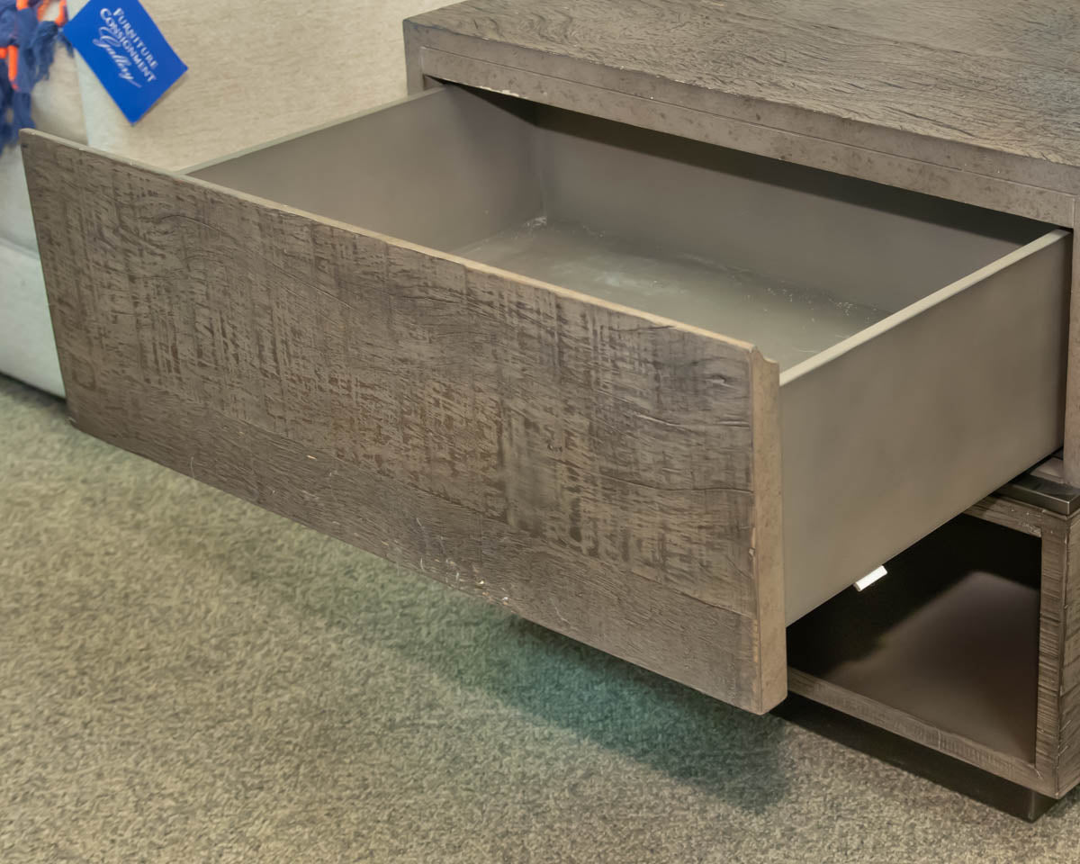 Pair of Restoration Hardware 'Monterey' Nightstands in Grey