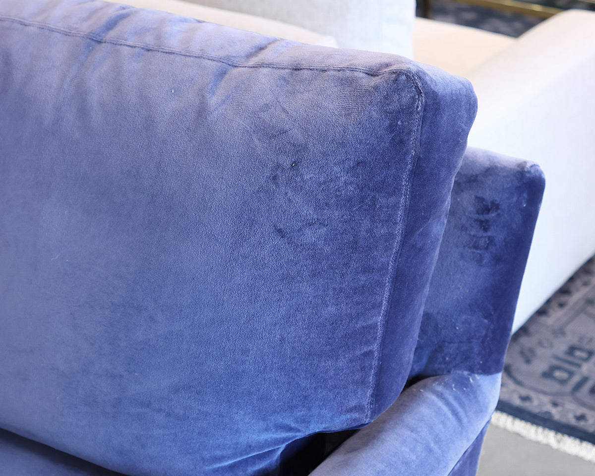 Custom Lee Industry Blue Sofa