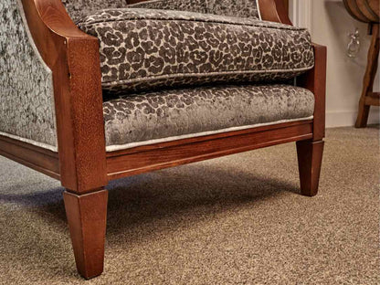 Pair of Custom Sam Moore Wooden Framed Arm Chairs