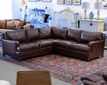 Ethan Allen Brown Leather 3-Piece Sectional