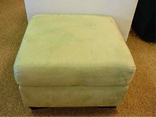 Celery Green Micro Fiber Upholstered  Ottoman