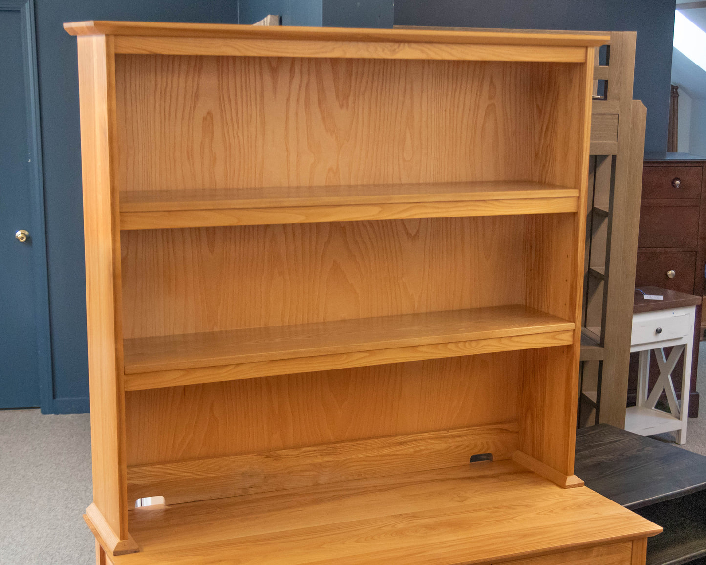 Vermont Tubbs Ash Desk W/ Hutch Top