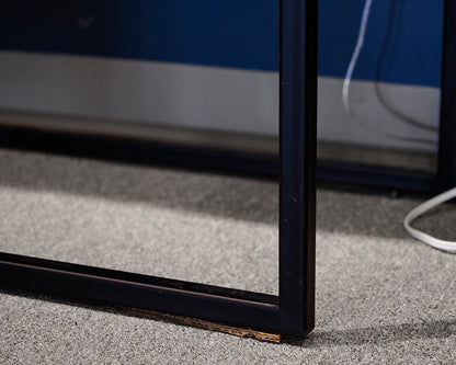 Tall Rustic Wood and Metal Transitional Bookcase