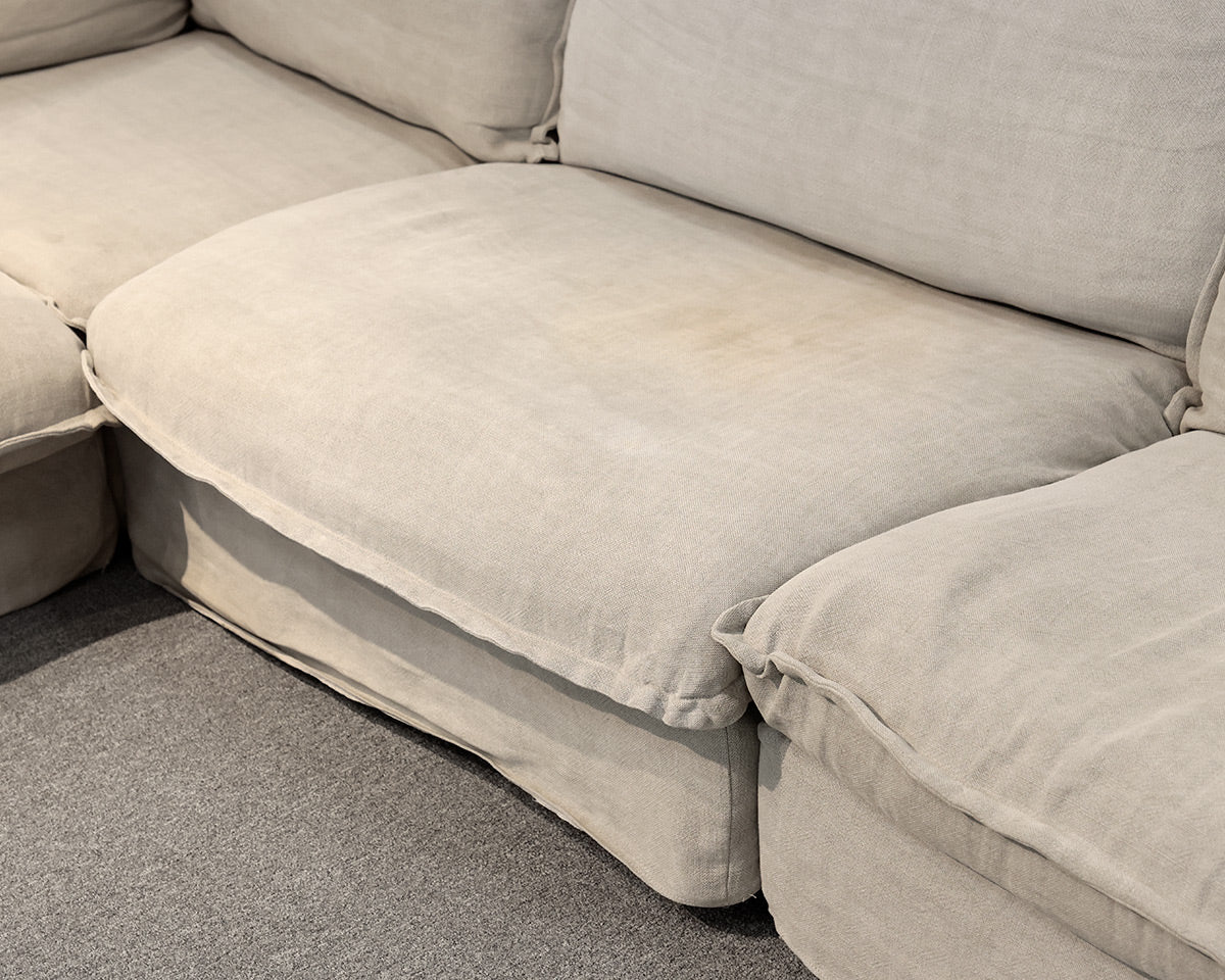 Neva L Shaped Linen Sectional