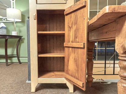 'Grandmother's Cupboard' In Taupe Finish 2 Door 3 Shelf  Display Cabinet