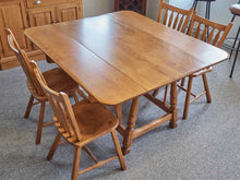 Maple Drop Leaf Table & Set of Four Slat Back Chairs