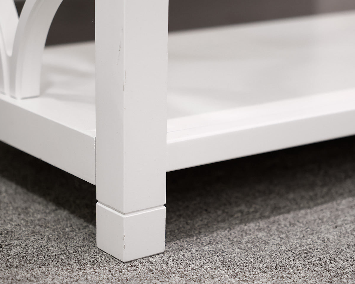 White Open Shelves Bookcase