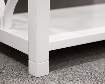 White Open Shelves Bookcase