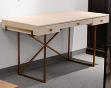CB2 Avalon Ivory Faux Shagreen Desk