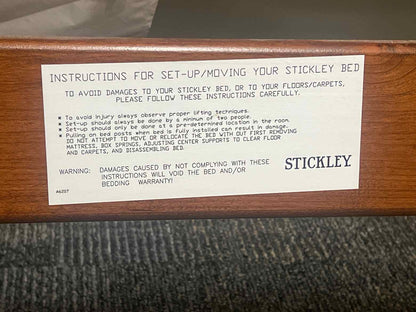 Stickley Mahogany King Panel Bed