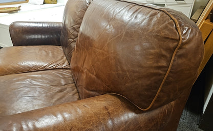 Natuzzi Brown Leather Loveseat