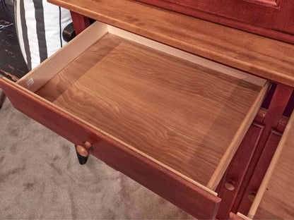 Shermag China Cabinet in Wheat & Brick Finish