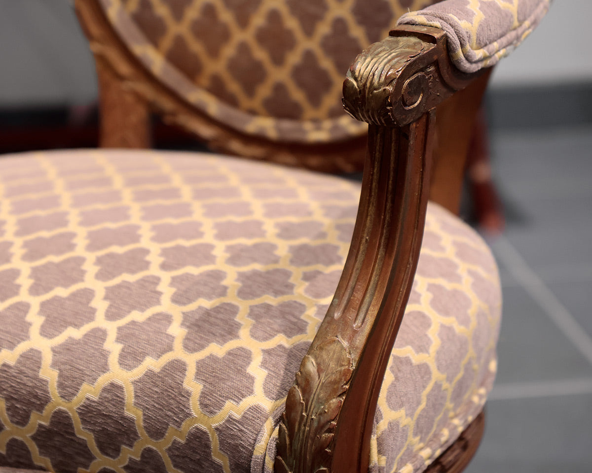 Pair of Custom Antique Accent Chairs
