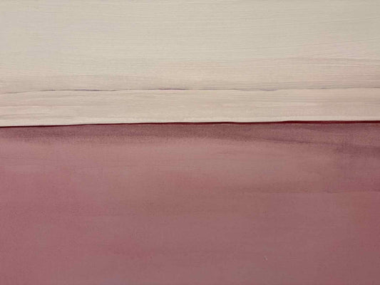 Mauve & White Abstract Art