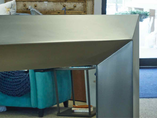 Crate & Barrel Silver Toned Framed Mirror