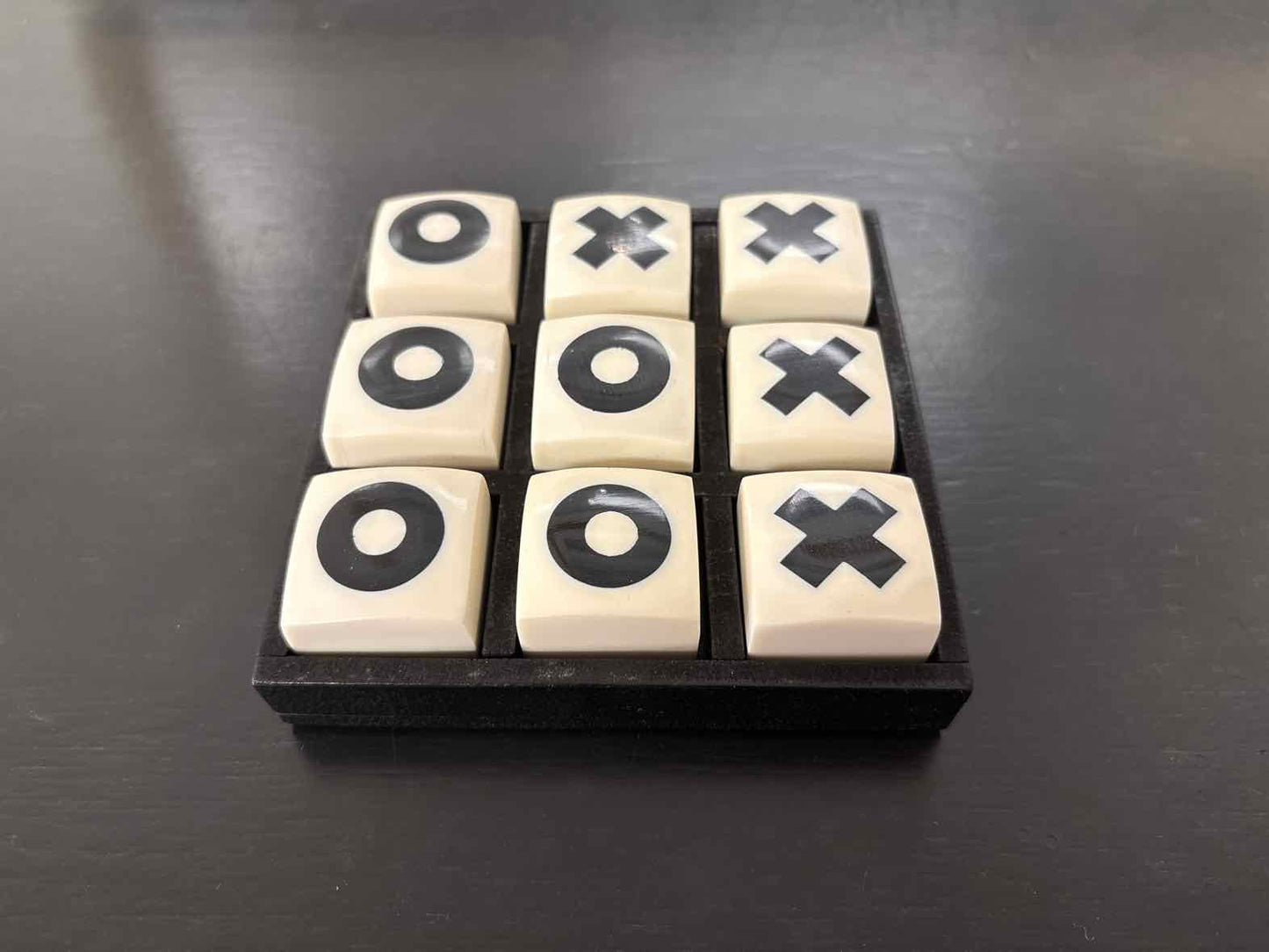 Small Tic-Tac-Toe in Ivory & Black