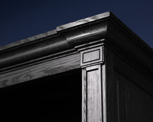 Restoration Hardware Library Bookcase Wall Unit in Black Finish Oak