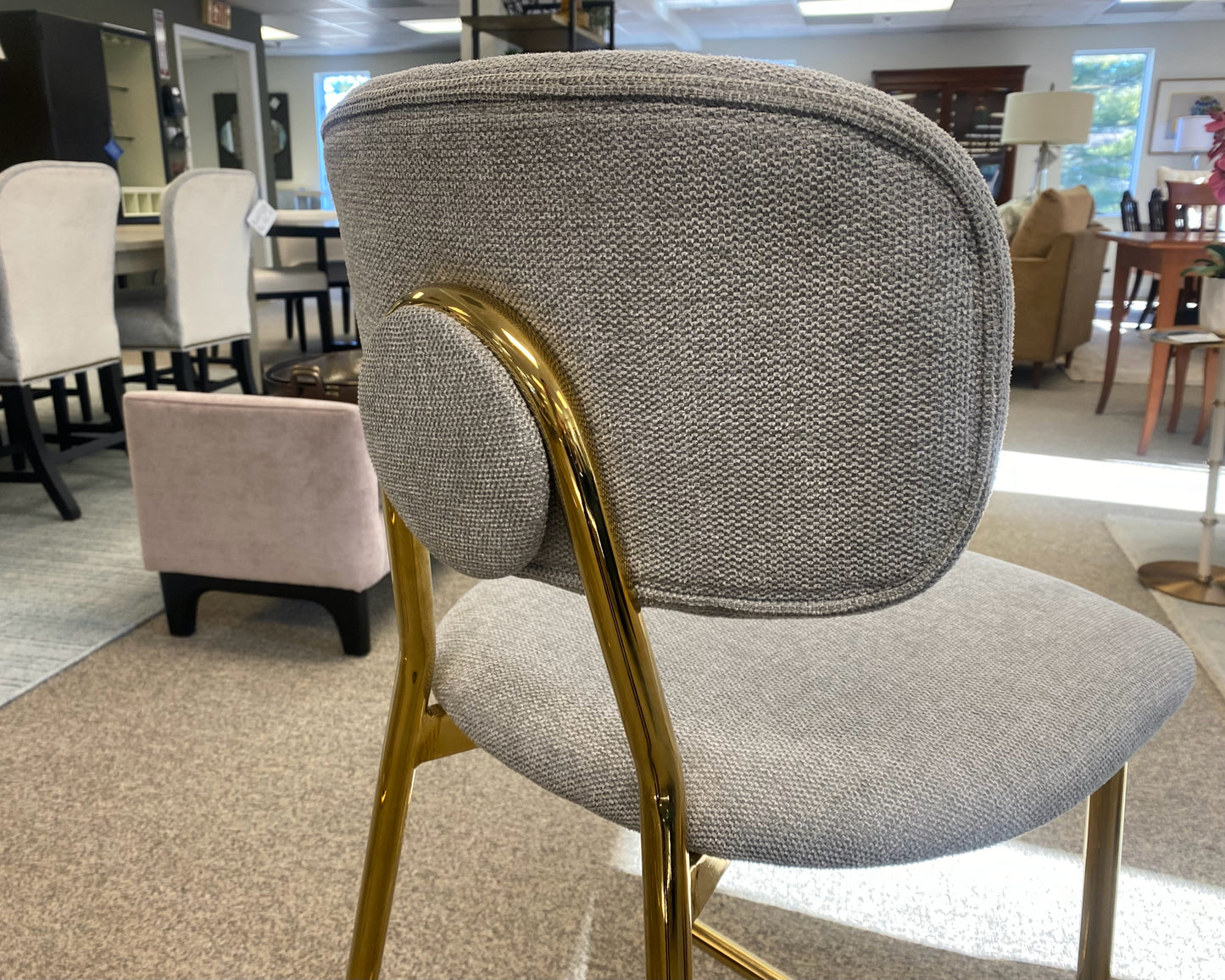 Set of 4 Tov Furniture Counter Stools with Gold Finish Legs