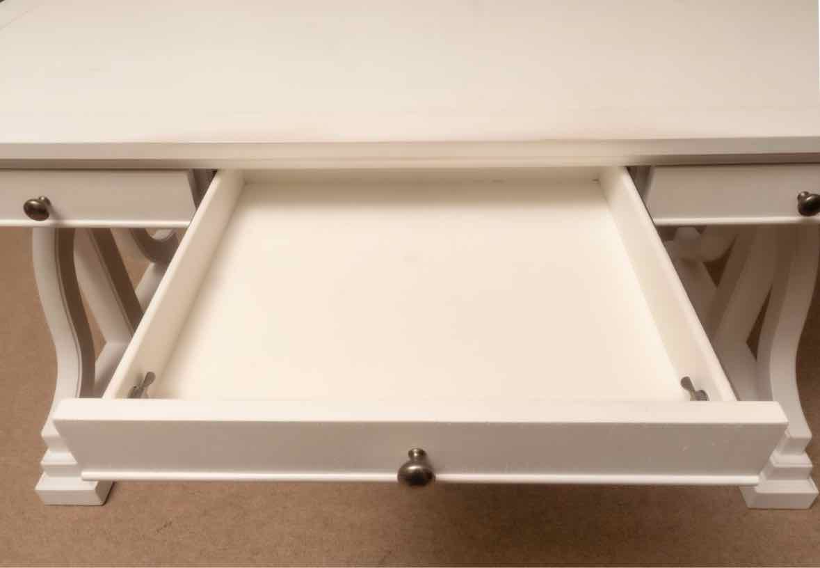 Magnussen  Home "Heron Cove' Ivory 3 Drawer Writing Desk
