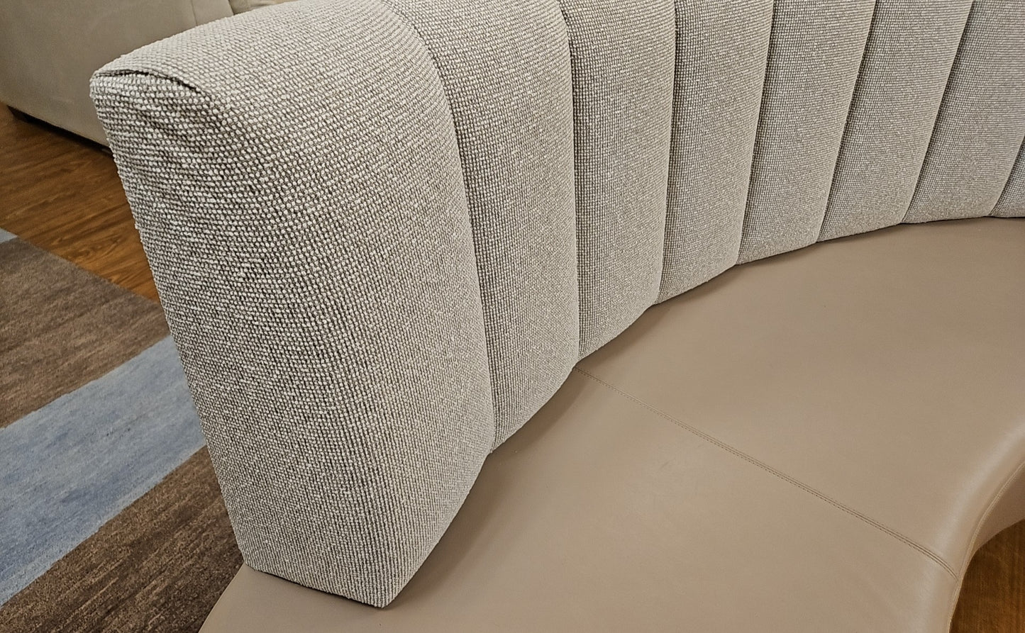 Custom-Made Banquette with Leather Seat