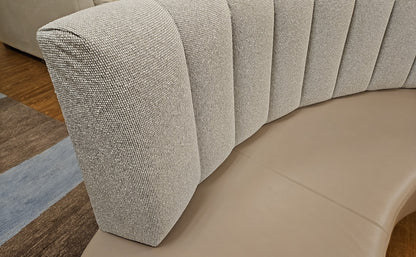 Custom-Made Banquette with Leather Seat